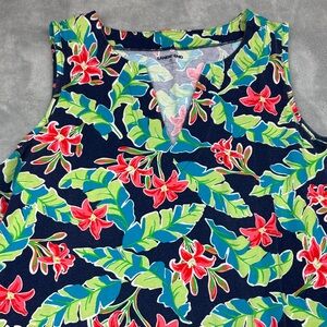 Lands' End Colorful Leaf Print Dress